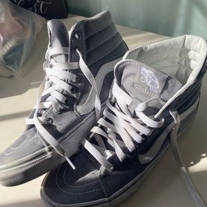 grey high top vans